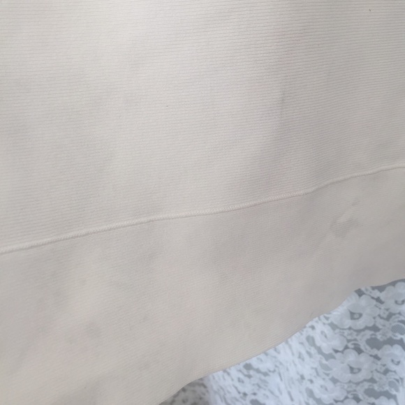 BCBG DRESS OFF WHITE BANDAGE CRISS CROSS HEM - Picture 7 of 8